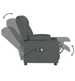 Fauteuil électrique de massage Gris foncé Tissu