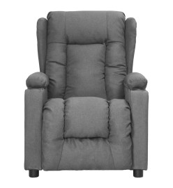 Fauteuil de massage inclinable Gris clair Tissu