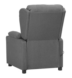 Fauteuil de massage inclinable Gris clair Tissu