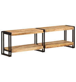 Meuble TV 140x30x40 cm bois massif de manguier