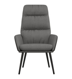 Chaise de relaxation avec tabouret Gris clair Tissu similicuir