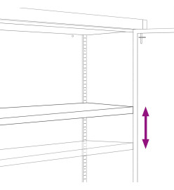 Classeur blanc 90x40x140 cm acier