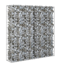 Mur à gabion avec couvercles Acier galvanisé 80x20x100 cm