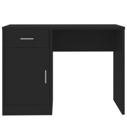 Bureau avec tiroir et armoire Noir 100x40x73 cm Bois ingénierie