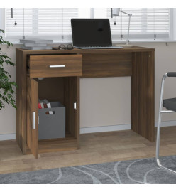 Bureau avec tiroir et armoire Chêne marron 100x40x73 cm