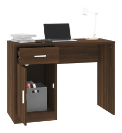 Bureau avec tiroir et armoire Chêne marron 100x40x73 cm