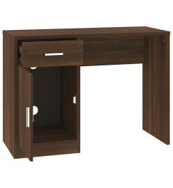 Bureau avec tiroir et armoire Chêne marron 100x40x73 cm