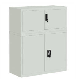 Classeur gris clair 90x40x110 cm acier