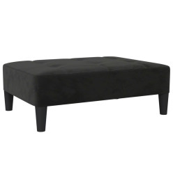 Repose-pied Noir 78x56x32 cm Velours