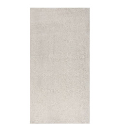 Tapis shaggy à poils longs Crème 80x150 cm