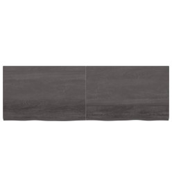 Étagère murale gris foncé 180x60x4 cm bois chêne massif traité