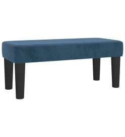 Banc Bleu foncé 70x30x30 cm Velours