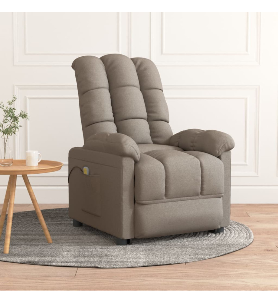 Fauteuil de massage Taupe Tissu