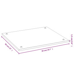 Couvercle de cuisinière 50x56x1,5 cm bambou