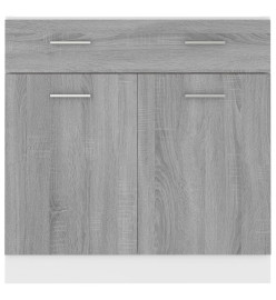 Armoire de plancher à tiroir Sonoma gris 80x46x81,5 cm