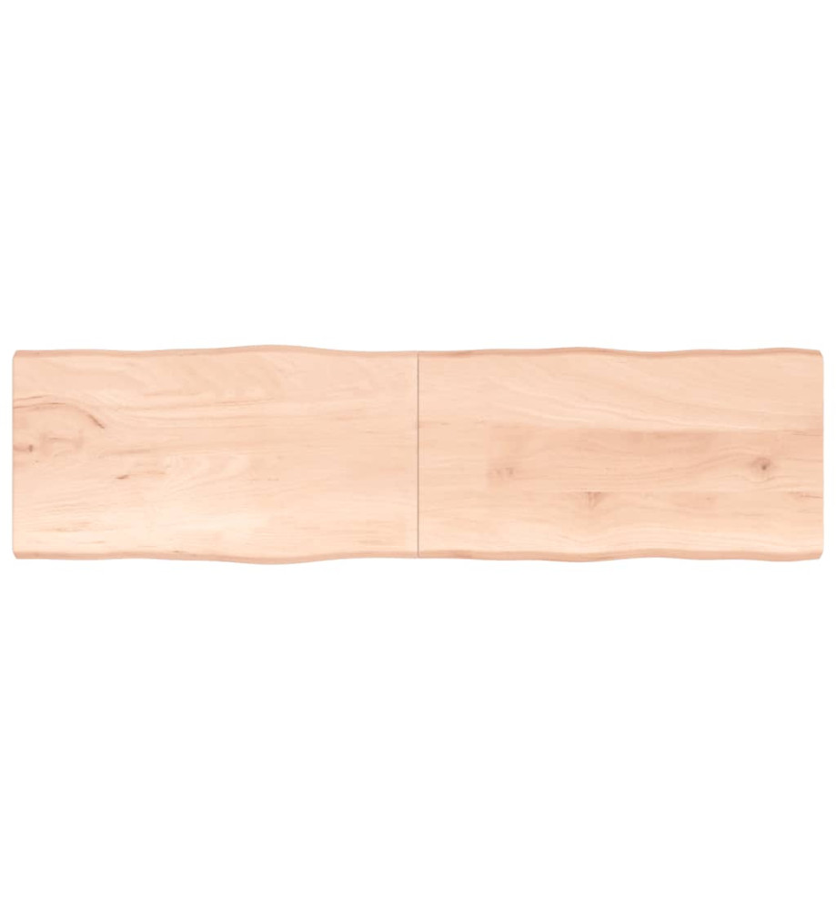 Dessus de table bois chêne massif non traité bordure assortie