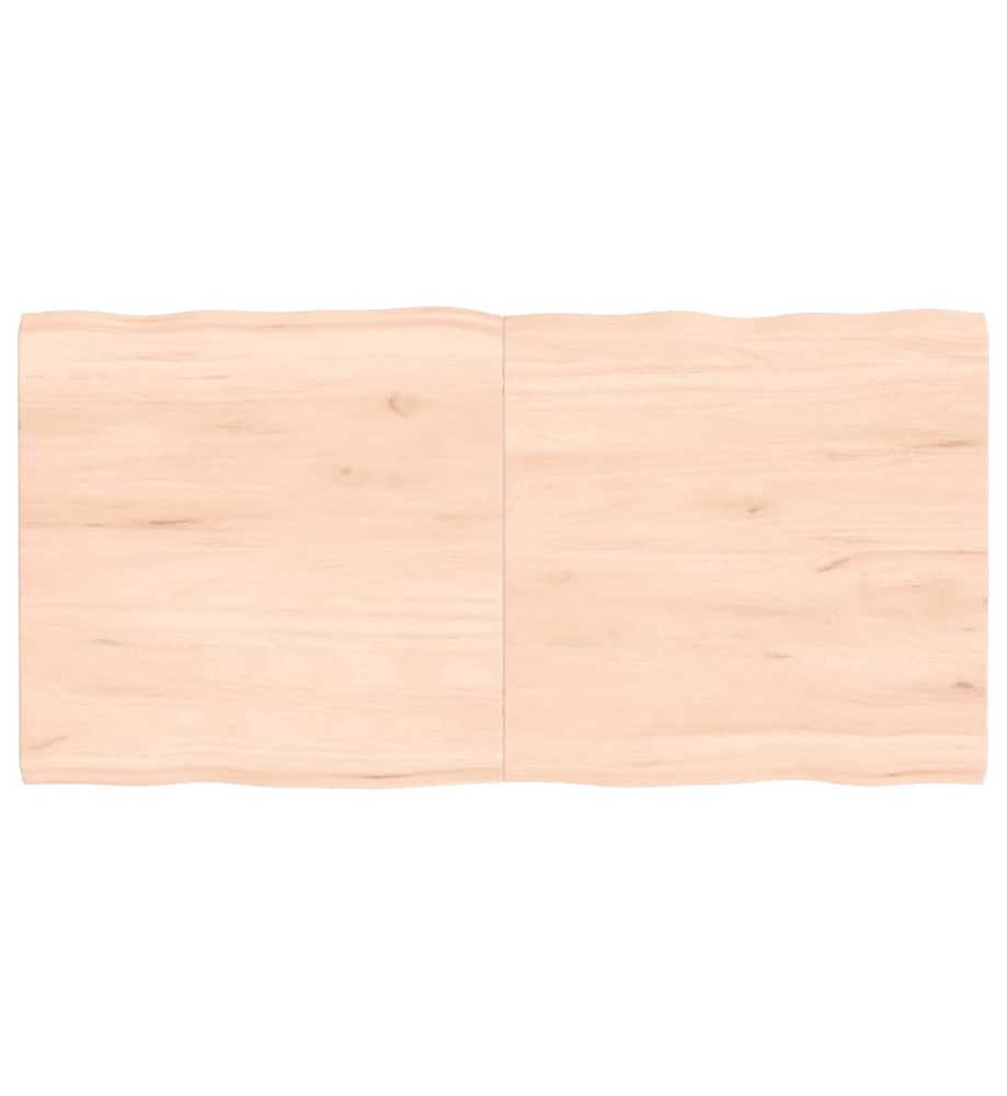 Dessus de table bois chêne massif non traité bordure assortie