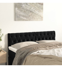 Têtes de lit 2 pcs Noir 80x7x78/88 cm Velours
