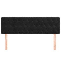 Têtes de lit 2 pcs Noir 80x7x78/88 cm Velours