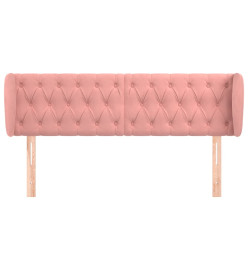 Tête de lit avec oreilles Rose 147x23x78/88 cm Velours