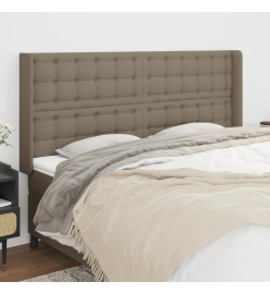 Tête de lit avec oreilles Taupe 183x16x118/128 cm Tissu