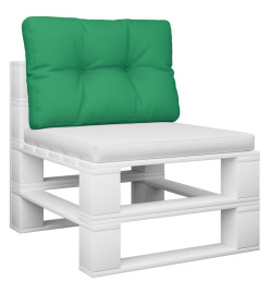 Coussin de palette vert 50x40x12 cm tissu