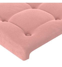 Cadre de lit avec tête de lit Rose 180x200 cm Velours
