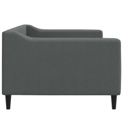 Lit de jour gris foncé 90x200 cm tissu