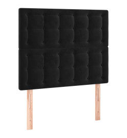 Lit à sommier tapissier avec matelas Noir 120x200 cm Velours