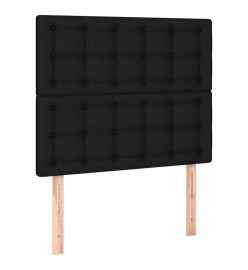Lit à sommier tapissier avec matelas Noir 90x190 cm Tissu