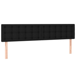Lit à sommier tapissier avec matelas Noir 180x200 cm Tissu