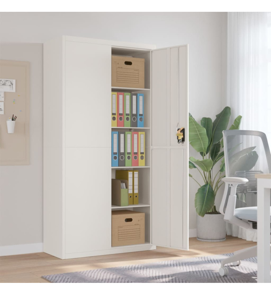 Classeur blanc 90x40x180 cm acier Classeur blanc 90x40x180 cm acier