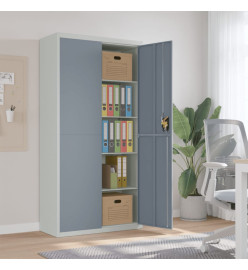 Classeur gris clair et gris foncé 90x40x180 cm acier