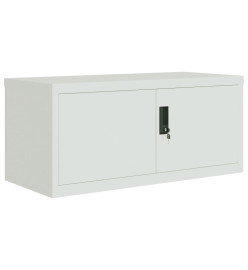 Classeur gris clair 90x40x240 cm acier