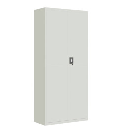 Classeur gris clair 90x40x240 cm acier