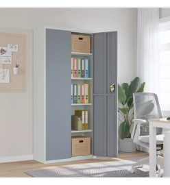 Classeur gris clair et gris foncé 90x40x200 cm acier