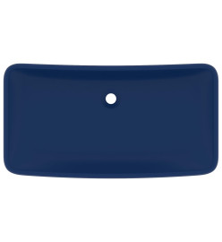 Lavabo de luxe rectangulaire Bleu foncé mat 71x38 cm Céramique