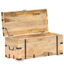 Coffre 90x40x40 cm Bois solide de manguier