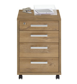 FMD Armoire à tiroirs mobile 48x49,5x65,5 cm chêne