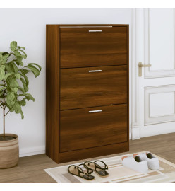 Armoire à chaussures Chêne marron 63x24x103cm Bois d'ingénierie