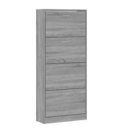 Armoire à chaussures Sonoma gris 63x24x147 cm Bois d'ingénierie