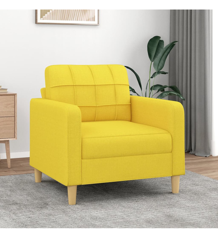 Fauteuil Jaune clair 60 cm Tissu