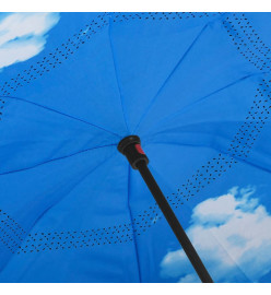 Parapluie à poignée en C Noir 108 cm