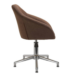 Chaise pivotante de bureau Marron Tissu