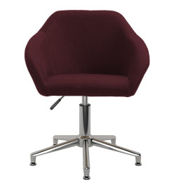 Chaise pivotante de bureau Violet Tissu