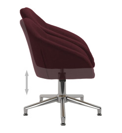 Chaise pivotante de bureau Violet Tissu