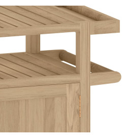 Chariot de bar 120x50x90 cm bois de teck massif