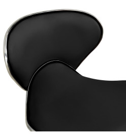 Tabouret de salon et spa Noir Similicuir