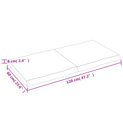 Dessus de table bois chêne massif traité bordure assortie