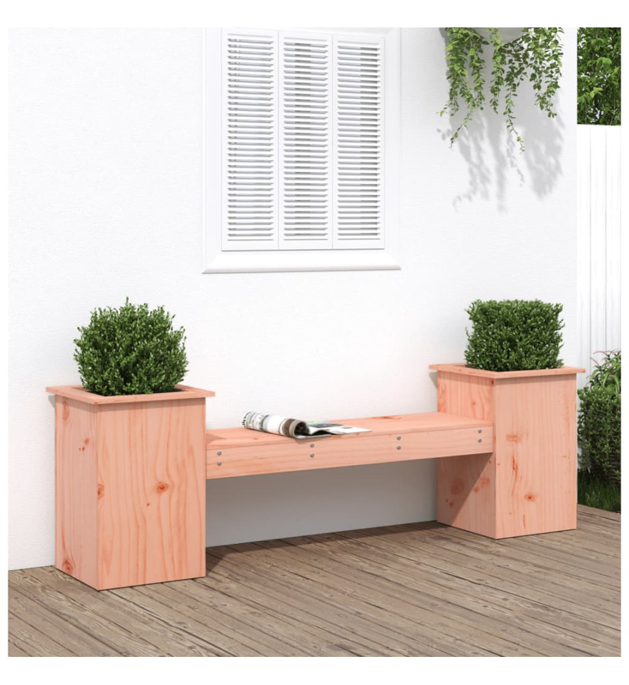 Banc avec jardinières 184,5x39,5x56,5cm bois massif de douglas